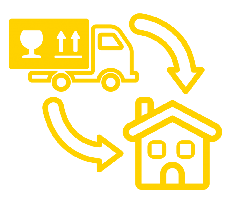 Home relocation illustration